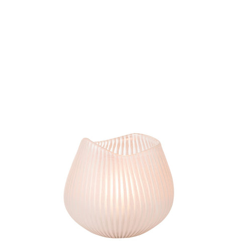 J-Line vaas Streep - glas - lichtroze - small