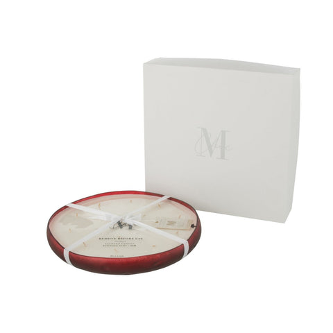 J-Line Geurkaars Livia - glas - rood - extra L