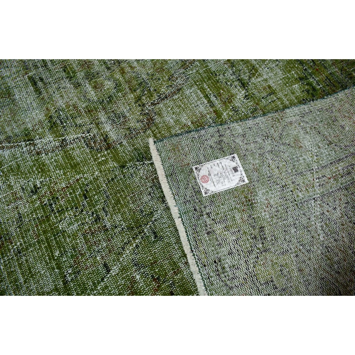 Groen vintage vloerkleed - 258x163 cm - HANDGEMAAKT