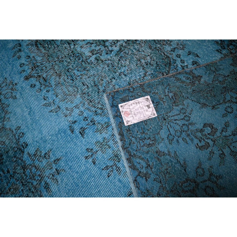 Blauw vintage vloerkleed - 217x119 cm - HANDGEMAAKT