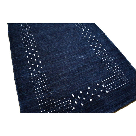 Blauwe Gabbeh loper - 340x80 cm - HANDGEMAAKT