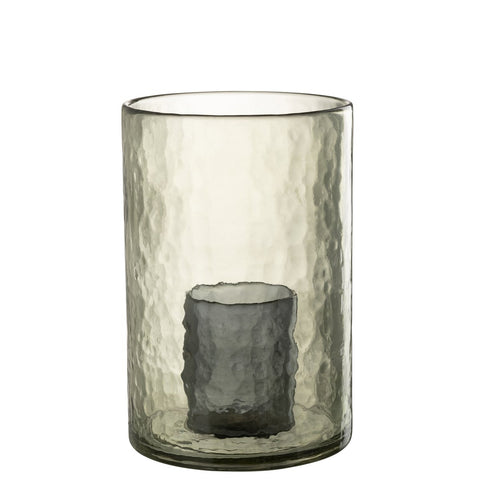 J-Line Windlicht Dubbel Glas Groen Large