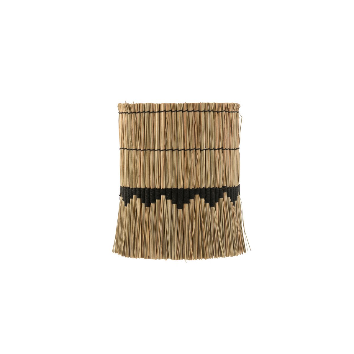 J-Line lampenkap Motief - gras/rotan - naturel/zwart - small