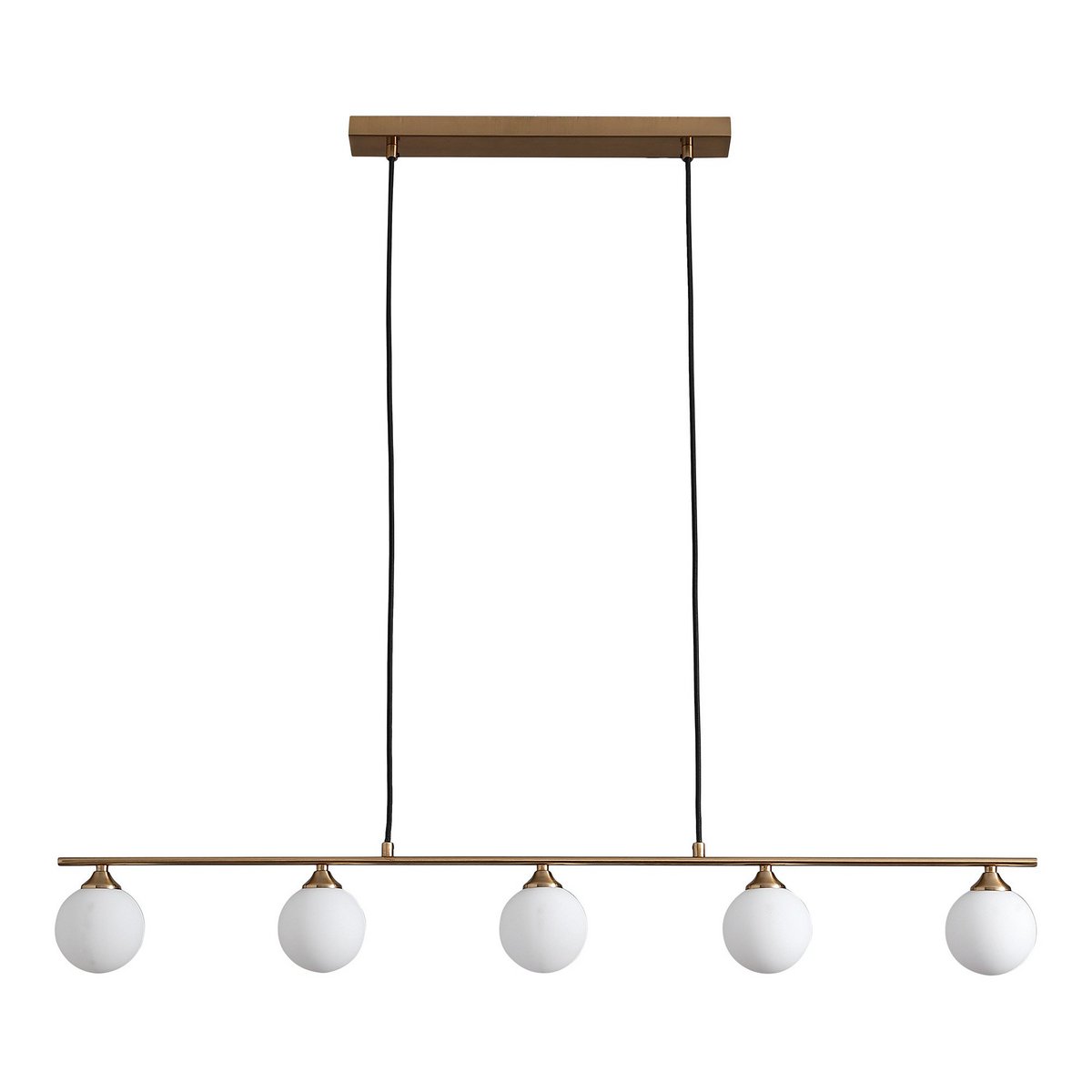 Halifax hanglamp - frame messing, stoffen koord van 150 cm