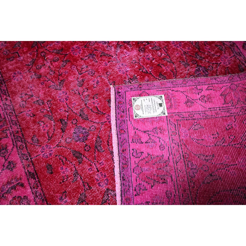 Roze-rood vintage vloerkleed - 208x115 cm - HANDGEMAAKT