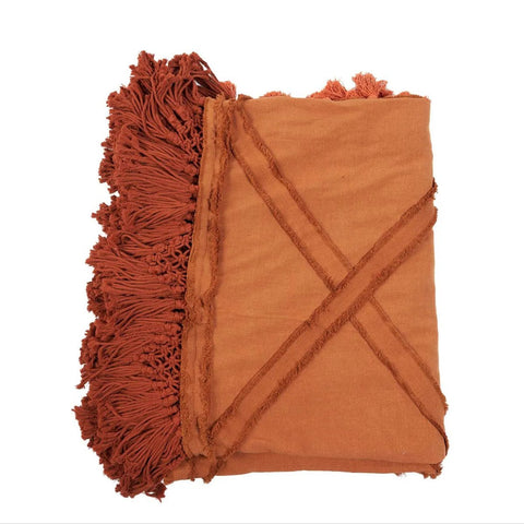 De Berber-bedsprei - Terracotta