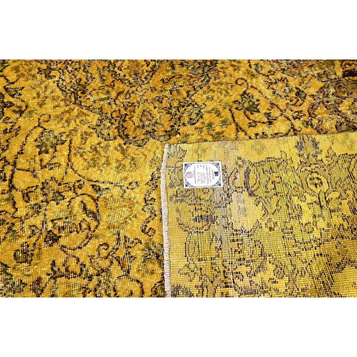 Geel vintage vloerkleed - 316x176 cm - HANDGEMAAKT