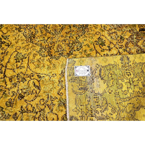 Geel vintage vloerkleed - 316x176 cm - HANDGEMAAKT