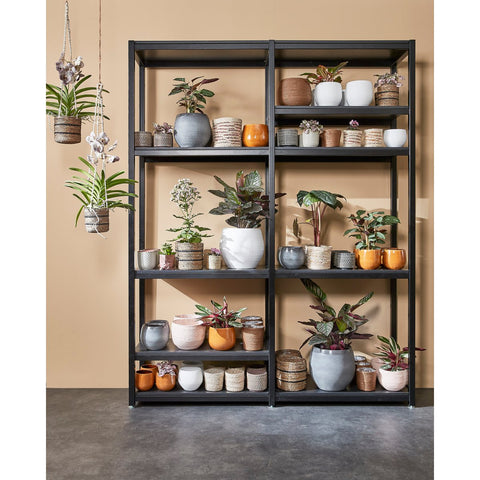 Douro Bloempot - H18 x Ø20 cm - Terracotta - Lichtgrijs