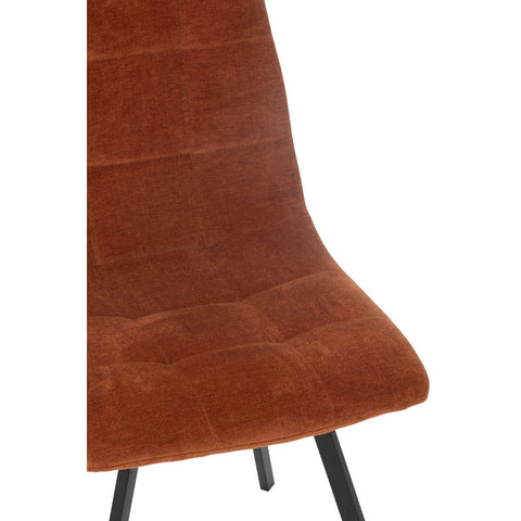 J-Line Eetstoel Clark Metaal/Polyester Roest