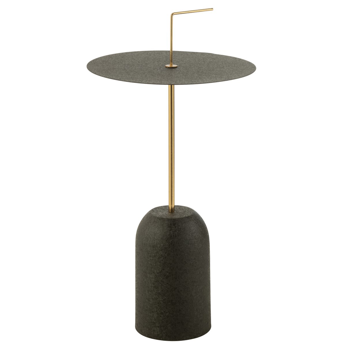 J-Line Bijzettafel Schijf Metaal Zwart/Goud