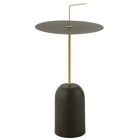J-Line Bijzettafel Schijf Metaal Zwart/Goud