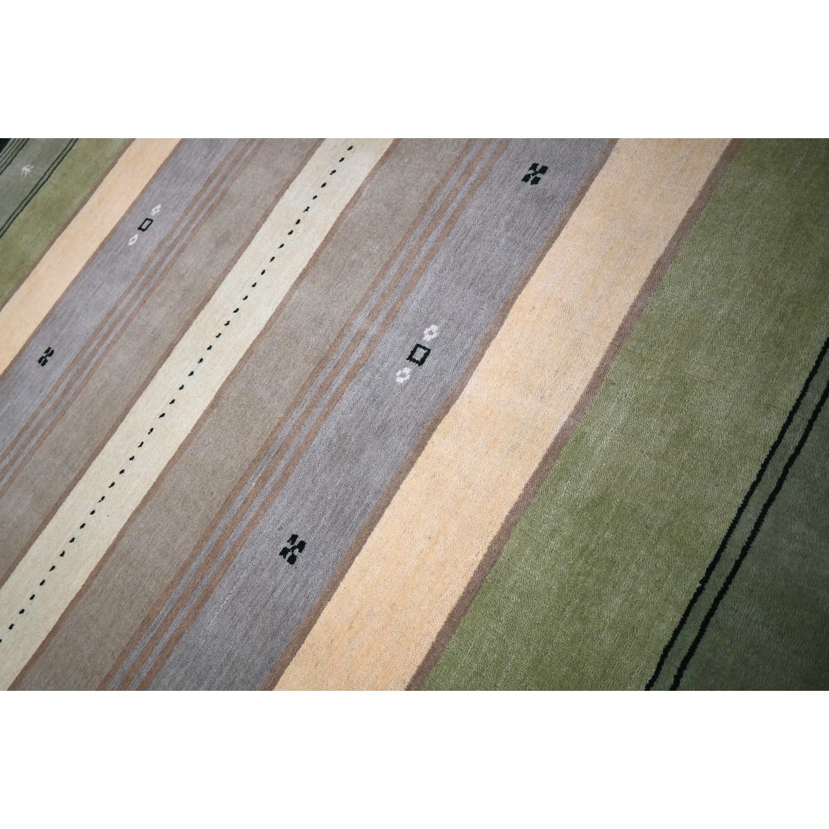 Groen Gabbeh vloerkleed - 210x140 cm - HANDMADE