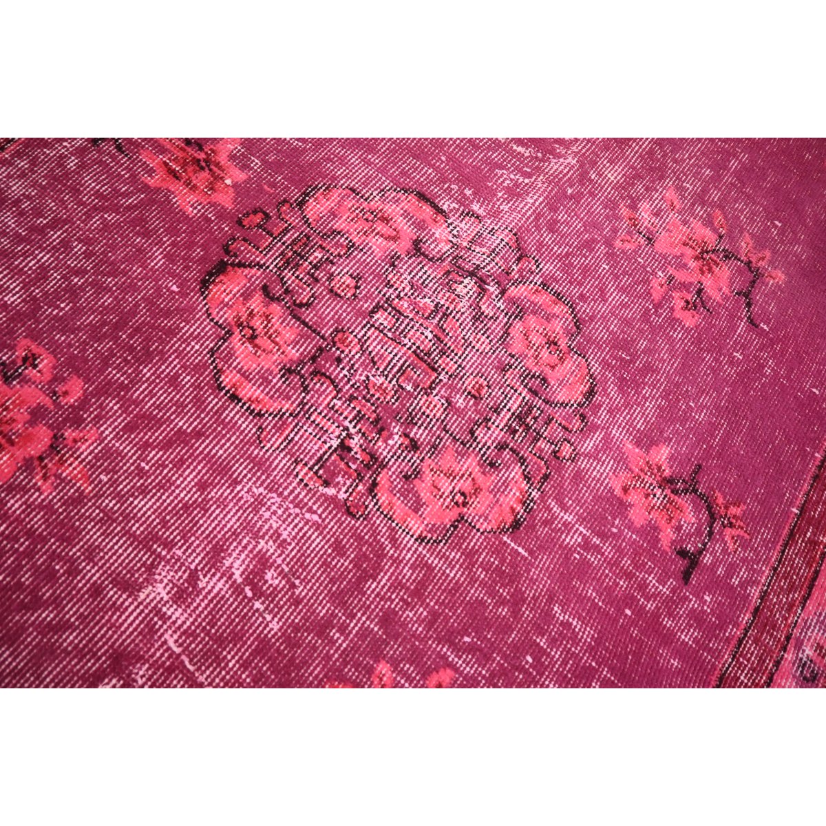 Roze vintage vloerkleed - 200x115 cm - HANDGEMAAKT