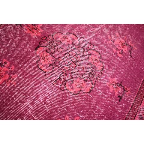 Roze vintage vloerkleed - 200x115 cm - HANDGEMAAKT