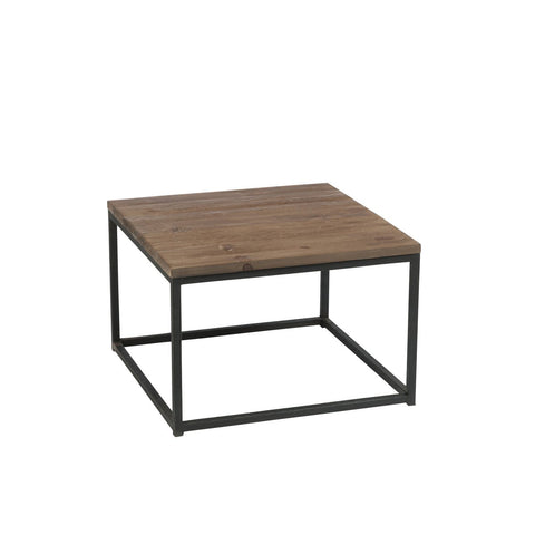 J-Line Bijzettafel Hout/Metaal Bruin+Zwart