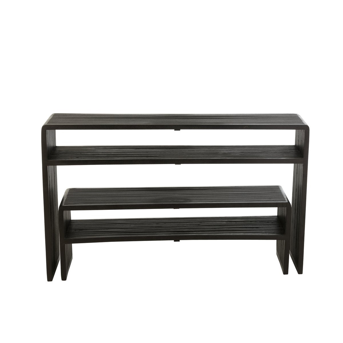 J-Line console Met Schap - hout - zwart