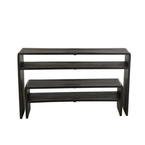 J-Line console Met Schap - hout - zwart