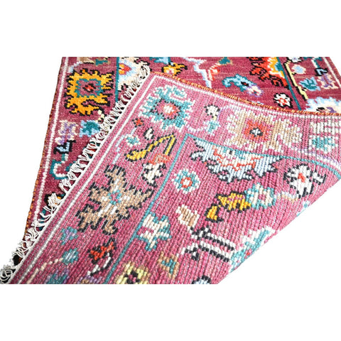 Roze Azeri vloerkleed - 92x66 cm - HANDGEMAAKT