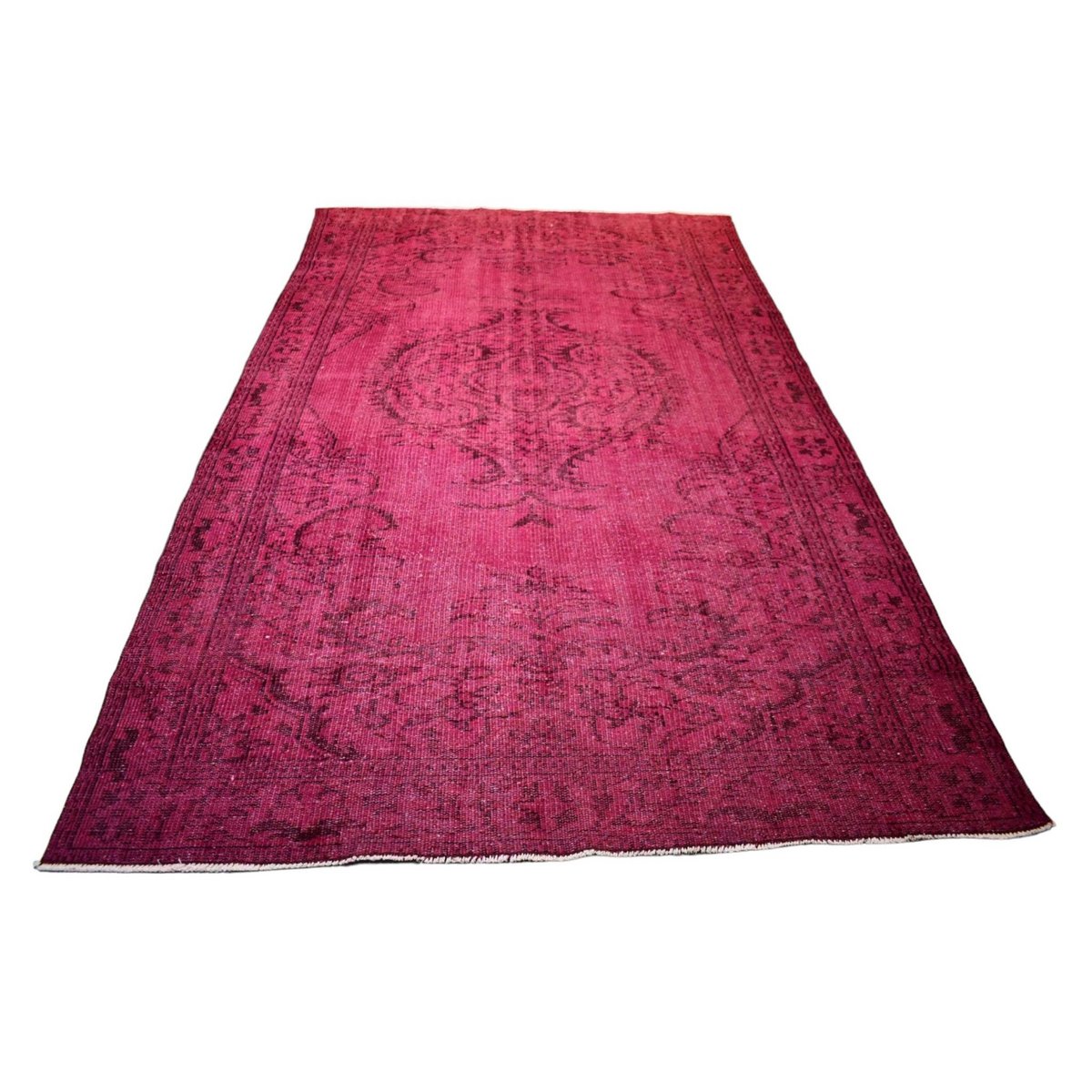 Roze vintage vloerkleed - 274x160 cm - HANDGEMAAKT