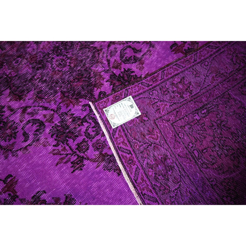 Paars vintage vloerkleed - 262x162 cm - HANDGEMAAKT
