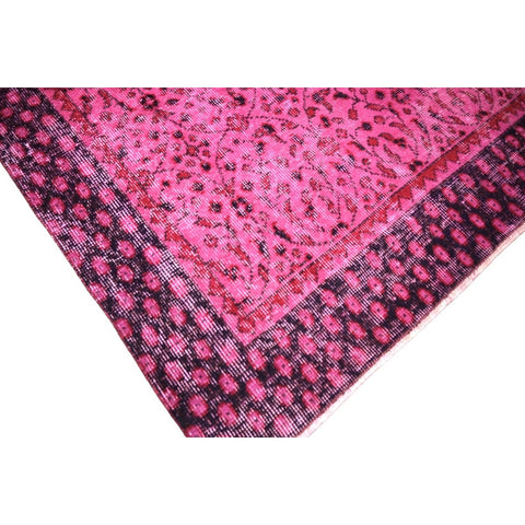 Roze vintage vloerkleed - 260x150 cm - HANDGEMAAKT