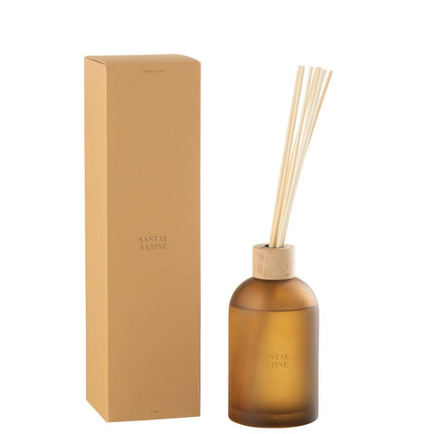 J-Line geurolie + stokjes - Essential Accords - Satin Sandalwood - geel