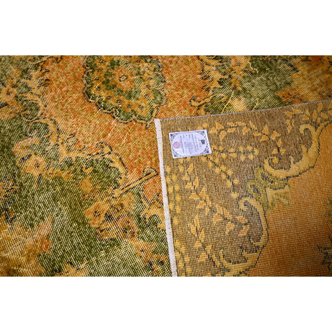 Geel vintage vloerkleed - 283x167 cm - HANDGEMAAKT