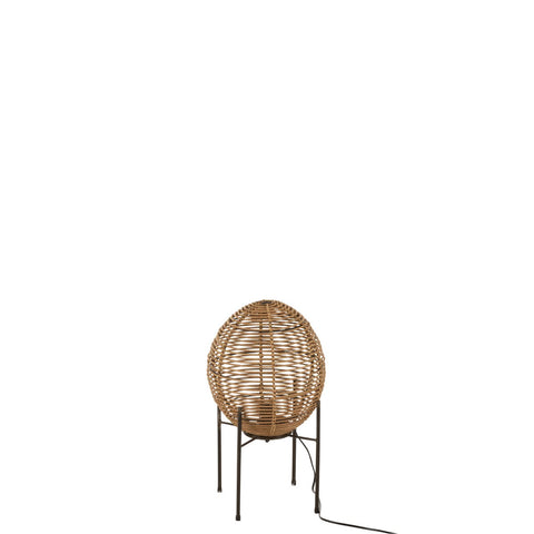 J-Line Op Frame Rattan tafellamp - jute/ metaal - naturel