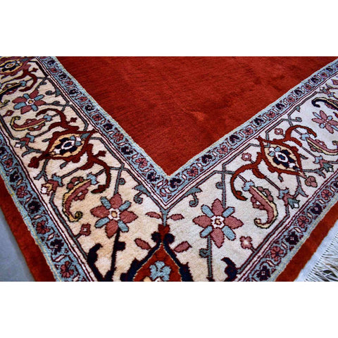 Rood Art Deco vloerkleed - 303x198 cm - HANDGEMAAKT