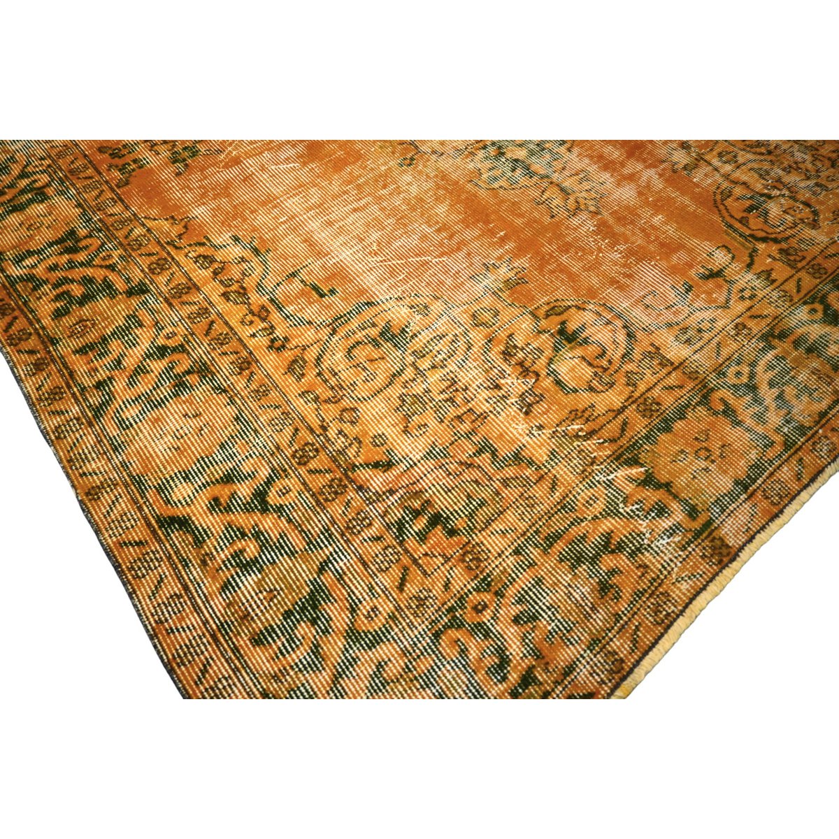 Geel vintage vloerkleed - 248x168 cm - HANDGEMAAKT