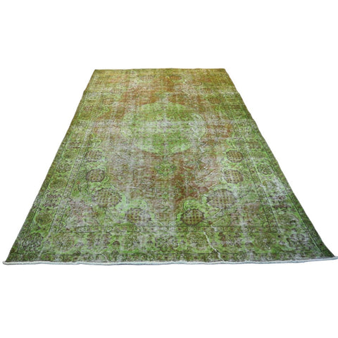 Groen vintage vloerkleed - 258x162 cm - HANDGEMAAKT
