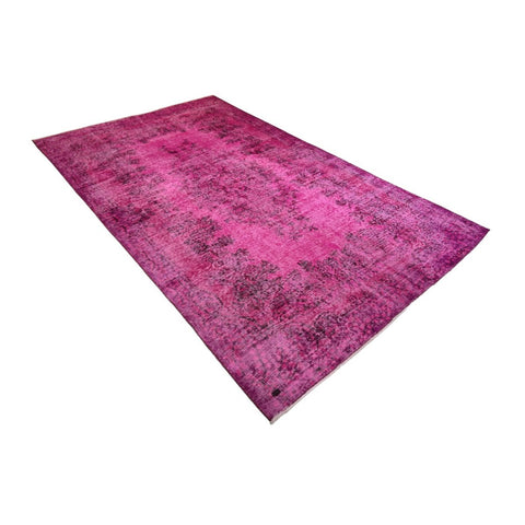 Roze vintage vloerkleed - 278x168 cm - HANDGEMAAKT