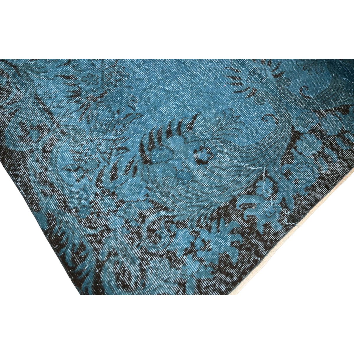 Blauw vintage vloerkleed - 270x158 cm - HANDGEMAAKT
