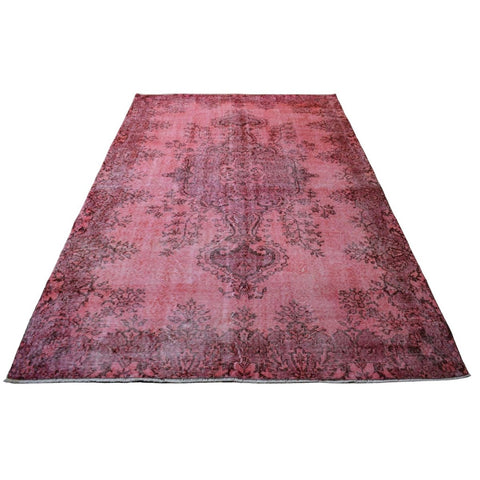Roze vintage vloerkleed - 272x172 cm - HANDGEMAAKT