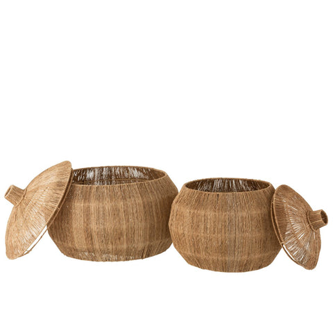 J-Line Set 2 Manden Dantya Bal Natuurlijke Jute