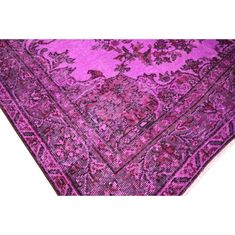 Paars vintage vloerkleed - 262x162 cm - HANDGEMAAKT