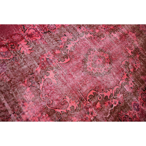 Roze vintage vloerkleed - 270x162 cm - HANDGEMAAKT