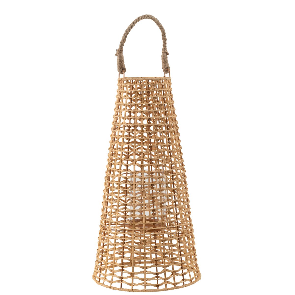 J-Line lantaarn Anais - rotan - naturel - large