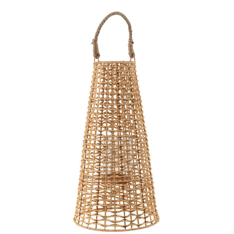 J-Line lantaarn Anais - rotan - naturel - large