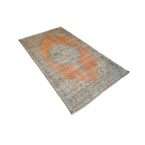 Oranje vintage vloerkleed - 198x111 cm - HANDGEMAAKT
