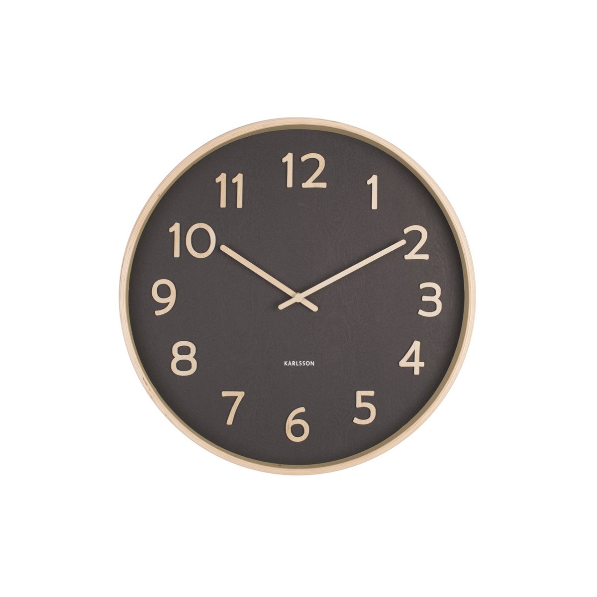 Wandklok Puur Houtnerf Medium