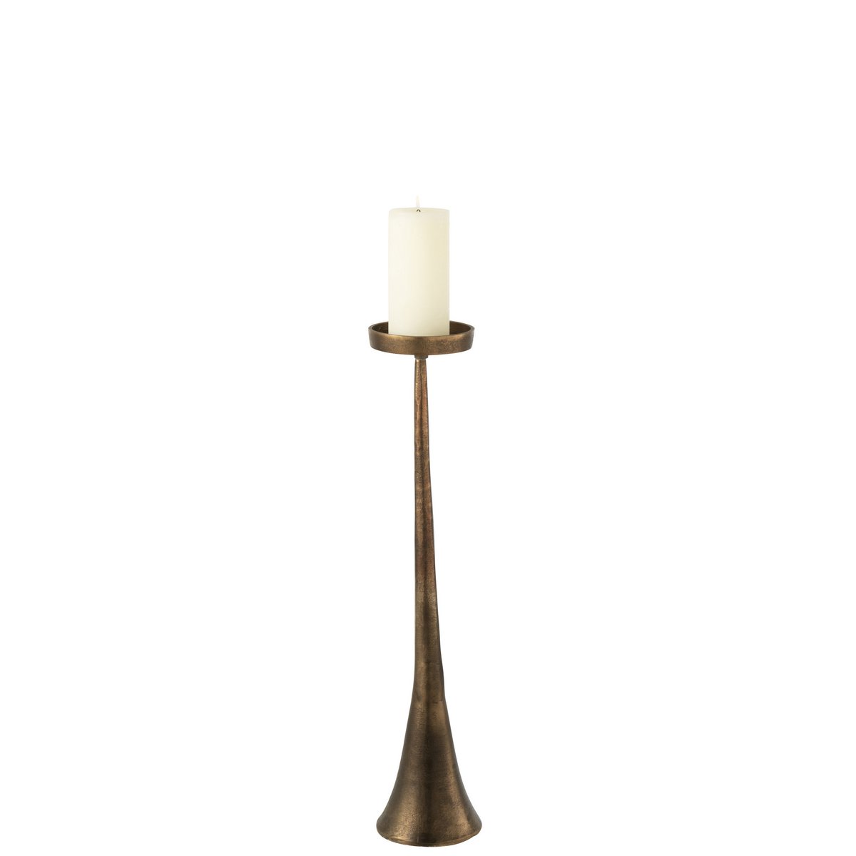 J-Line kandelaar Luky - aluminium - brons - groot