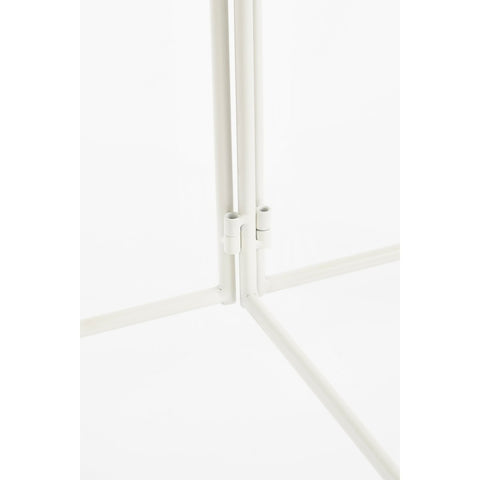 Odile Wandtafel voor Buiten - L63 x B33 x H71 cm - Metaal - Bruin, Wit
