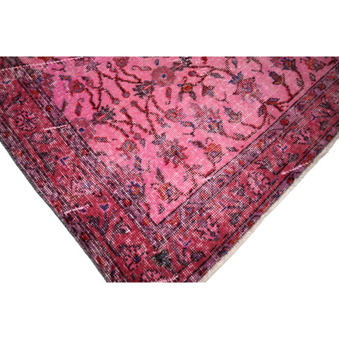 Roze vintage vloerkleed - 188x114 cm - HANDGEMAAKT