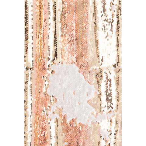 J-Line Gordijn Omkeerbaar Sequin Champagne/Wit