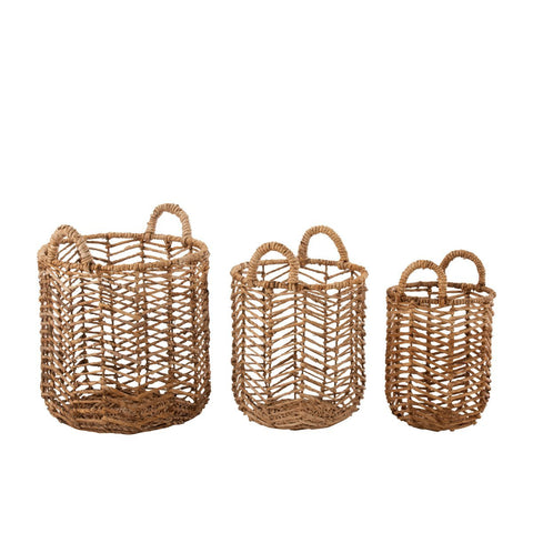 J-Line Manden Bananen - hout/jute - naturel