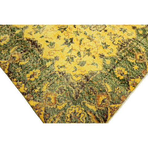 Geel vintage vloerkleed - 298x182 cm - HANDGEMAAKT