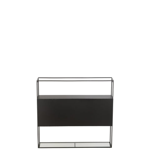 J-Line Rek Seen Metaal/Glas Zwart