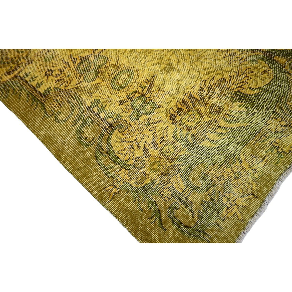 Geel vintage vloerkleed - 262x168 cm - HANDGEMAAKT
